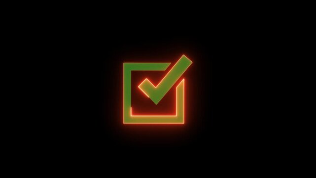 checkmark animation and double check icon. Yes tick. Correct check mark symbol.