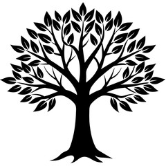 Tree Silhouette Vector - High-Quality Graphics for Design