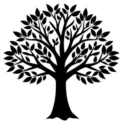 Tree Silhouette Vector - High-Quality Graphics for Design