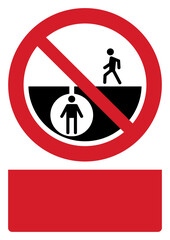 ISO prohibition safety signs v2_do not enter confined space your custom message here portrait size a4/a3/a2/a1