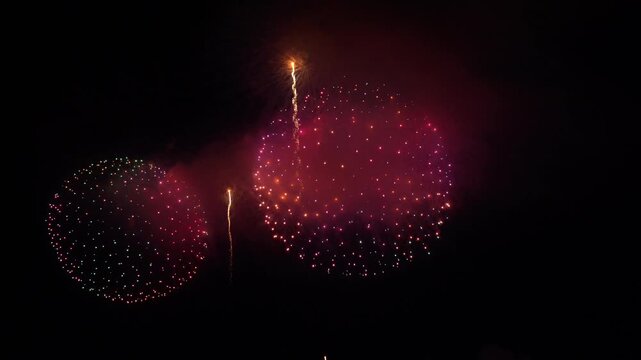 打ち上げ花火・花火大会イメージ（音声あり）