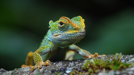 Obraz premium chameleon on a branch forest