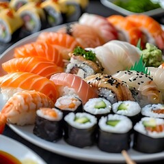 Delectable Gourmet Sushi Platter - A Feast for the Senses