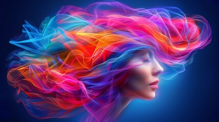 portrait of a woman in bright colours