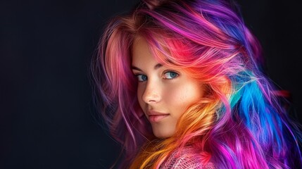 Fototapeta premium portrait of a woman in bright colours