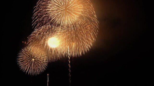 打ち上げ花火・花火大会イメージ（音声あり）