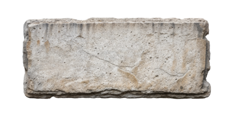 Old stone sign plate, cut out