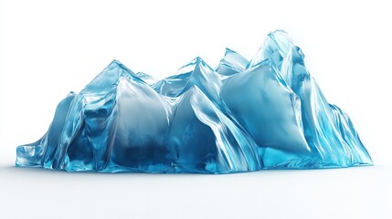 Fototapeta premium one single Iceberg isolated on white background