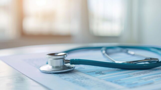 Medical insurance plans offering comprehensive healthcare coverage options with deep depth of field and blurred background  Concept of professional healthcare insurance policies and benefits