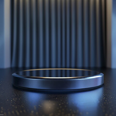 interior of a modern house with close up product display podium