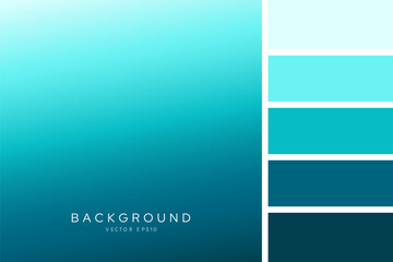Obraz premium Turquoise blue gradient background transition style with palettes