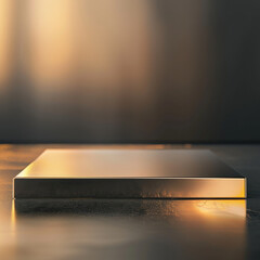 interior of a modern house with close up product display podium