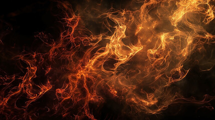 Flame spark on black bg