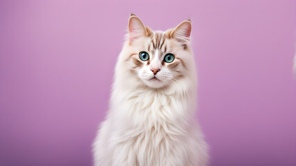 Obraz premium National cat day, Adorable cat and kitten, Gorgeous cat background, cat wallpaper, ai generated