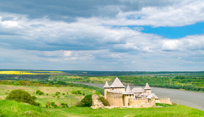 Khotyn medieval fortress in Ukraine. Ancient culture