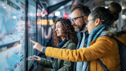 Transport Planner Reviewing Sustainability Report for Public Transit Systems