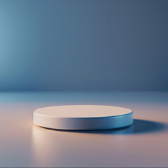 interior of a modern house with close up product display podium