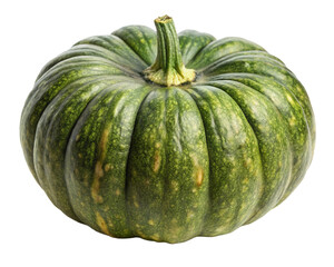 green Pumpkin clipping path on white background