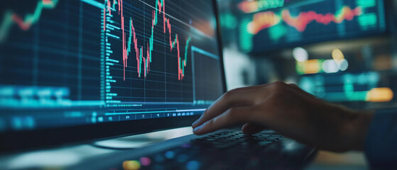 Closeup hand using computer maintaining AI systems artificial intelligence