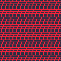 Fabric Pattern, Background Dark blue, black, Pixel Art Red , Seamless.