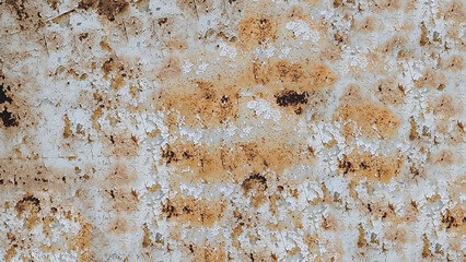 Rust on the iron door for the background. old peeling paint on rusty gates.