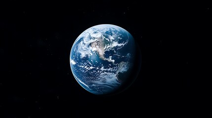 A breathtaking view of Earth from space, a small blue marble suspended in the vastness of the universe
