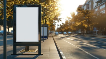 Empty white poster on a community center notice board, suitable for local event promotions, public service announcements, or community messages, blending public spaces with practicality