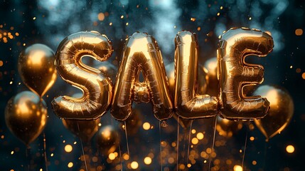 Luxurious Golden Balloons for Sale Promotion