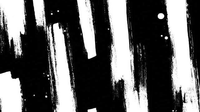 Doodle-Style Animation of Hand-Drawn Brush Strokes Moving Right