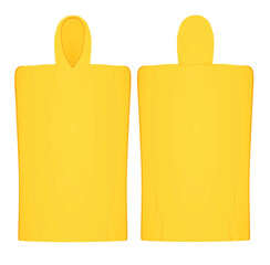 Yellow poncho towel. vector illustration