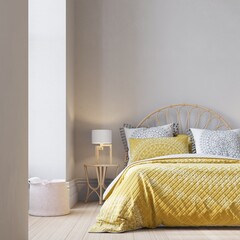 blank wall in kids bedroom interior background. modern classic style. 3d Rendering