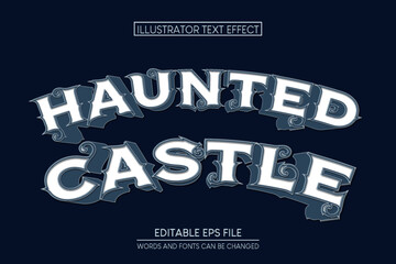 Haunted Castle Text Effect. editable text effect