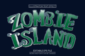 Zombie Island Text Effect. editable text effect