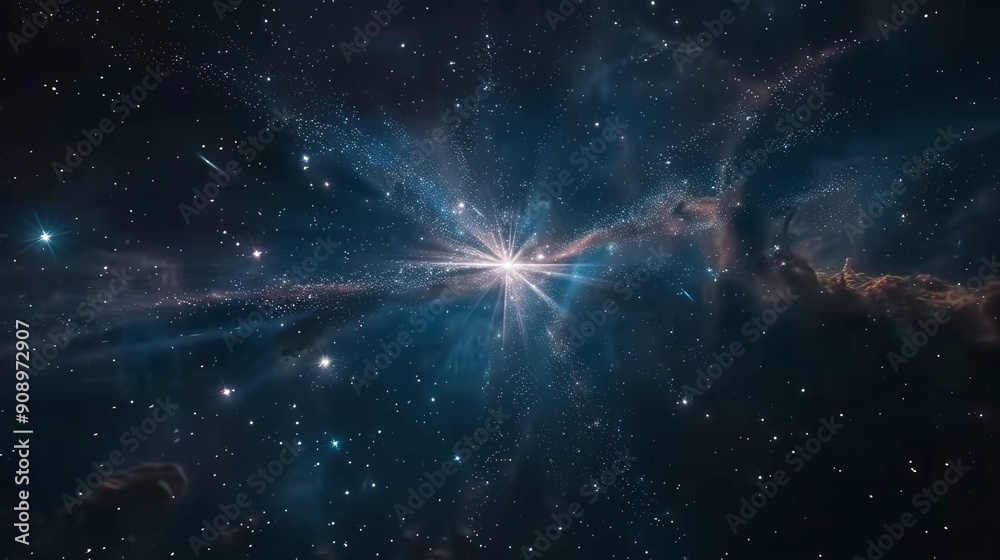 Canvas Prints an awe-inspiring and dramatic explosion in the universe captured with an intense burst of light and 