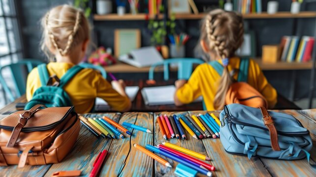 Pupil is doing the homework