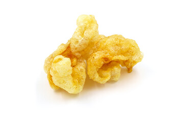 Fish maw, raw material for Chinese cooking on white background