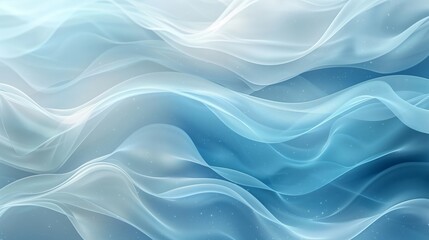 Obraz premium abstract background with soft blue waves, light skyblue and cyan colors, minimalistic style, vector illustration