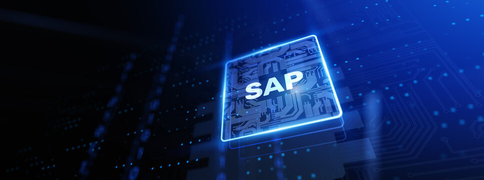 SAP Business process automation software technology concept.