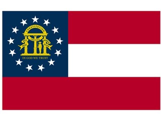 Obraz premium Flag of the U.S. state of Georgia