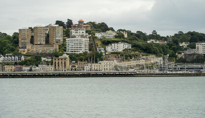 Fototapeta premium Torquay waterfront on the English Riviera and Devon coast. 