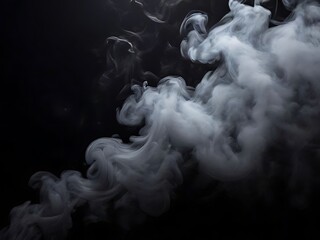 Abstract black and gray smoke g a soft cloudy