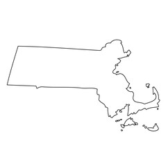 Outline of the map of the U.S. state of Massachusetts
