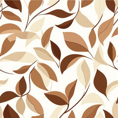 Vector illustration of Leaf Whisper Seamless Pattern 