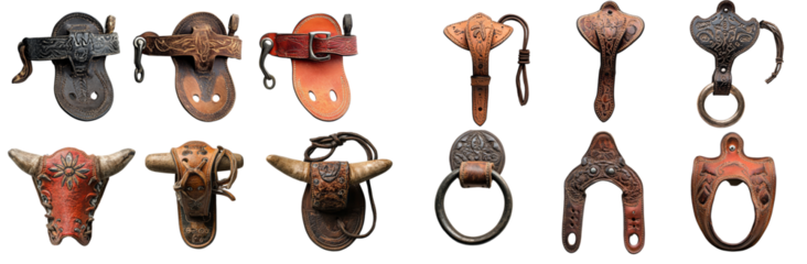 Cowboy Rustic Leather Keychain Designs: A collection of handcrafted, unique and stylish leather keychains,  