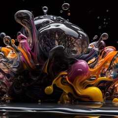 Abstract Liquid Art