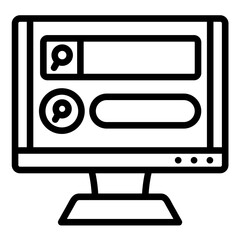 Vector Design Search Bar Icon Style