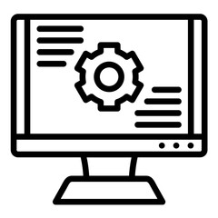 Vector Design Monitoring Icon Style