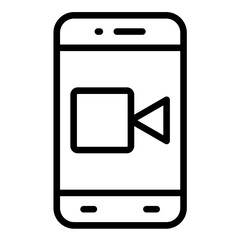 Vector Design Video Call Icon Style