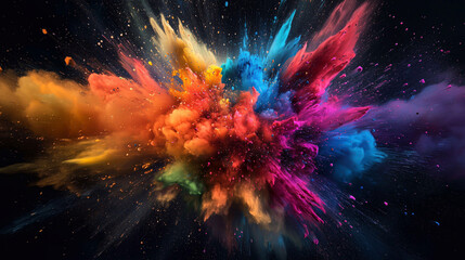 Mixing different colors, color explosion