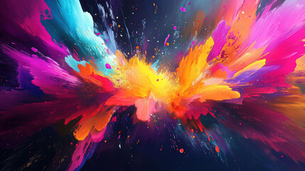 Mixing different colors, color explosion